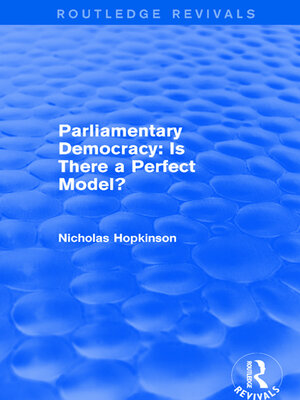 cover image of Parliamentary Democracy